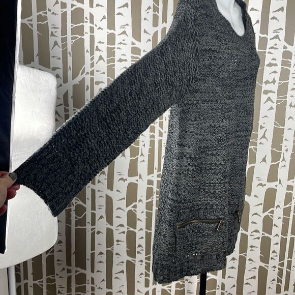 Effeci Woman Plus Size Longline Sweater 3X Charcoal Black - Picture 2 of 10